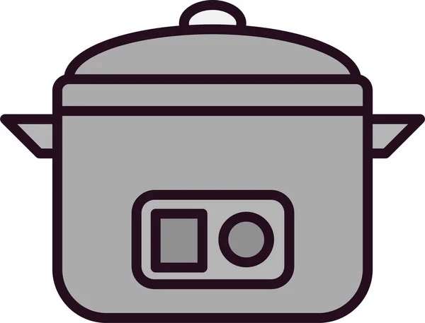 Vector Illustration Modern Rice Cooker Icon — Stockový vektor