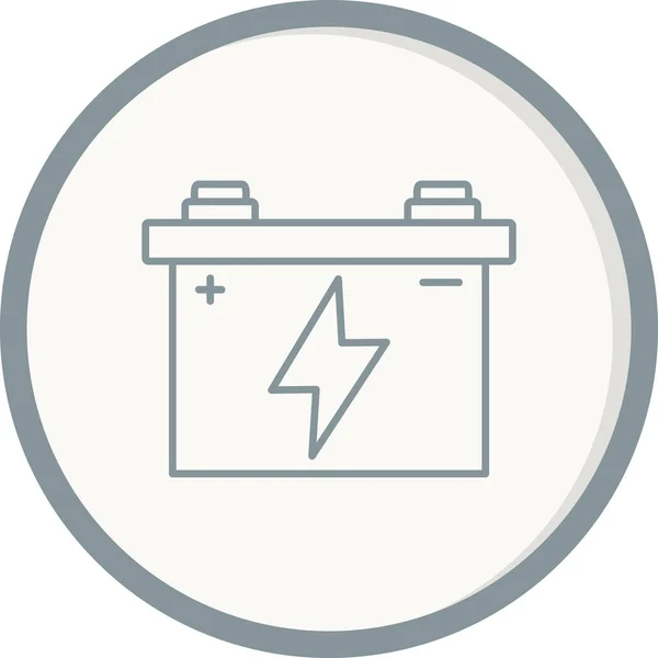 Auto Batterij Web Icoon Eenvoudige Illustratie — Stockvector