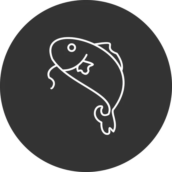 Illustrazione Vettoriale Icona Pesce Gatto — Vettoriale Stock