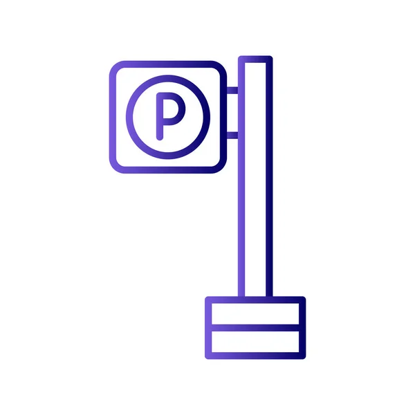 Estacionamiento Icono Icono Vector Ilustración — Vector de stock