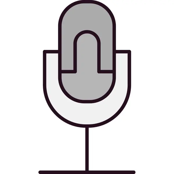 Mikrofon Ilustracja Wektora Ikony Internetowej — Wektor stockowy