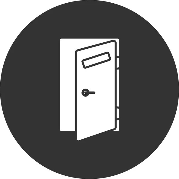 Door Icon Flat Design Illustration Web Mobile Devices — Stockvektor