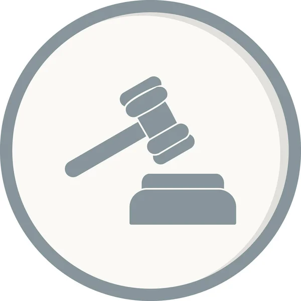 Gavel Icon Vector Illustration Law Concept — Stok Vektör