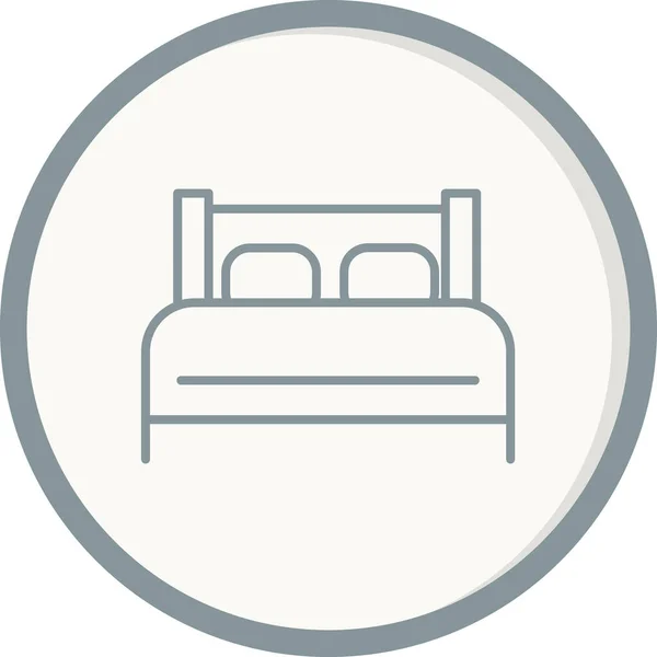 Vektor Illustration Des Bett Symbols — Stockvektor