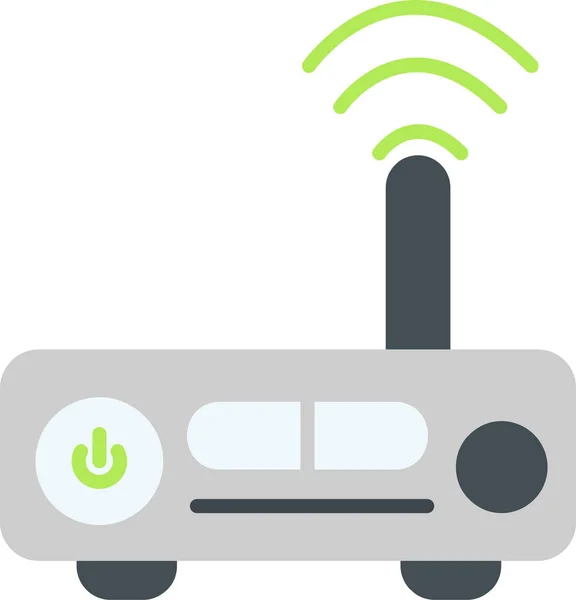 Wireless Router Vector Line Icon Modem — Stock Vector