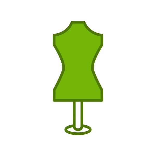 Ikon Manekin Ilustrasi Datar Dari Pakaian Vektor Simbol Untuk Web - Stok Vektor