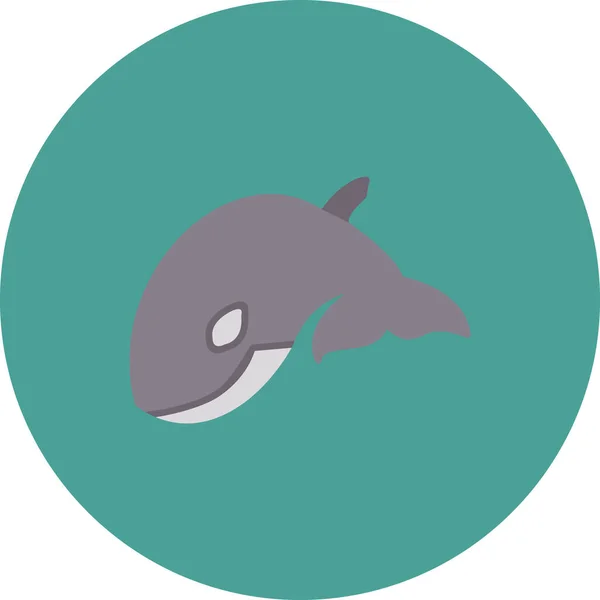 Orca Fish Icon Vector Illustration — 스톡 벡터