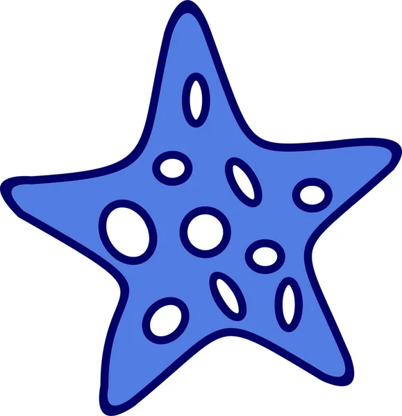 Estrella Mar Icono Vector Ilustración — Vector de stock