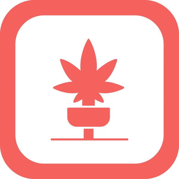 Marijuana Icon Vector Illustration — Stok Vektör