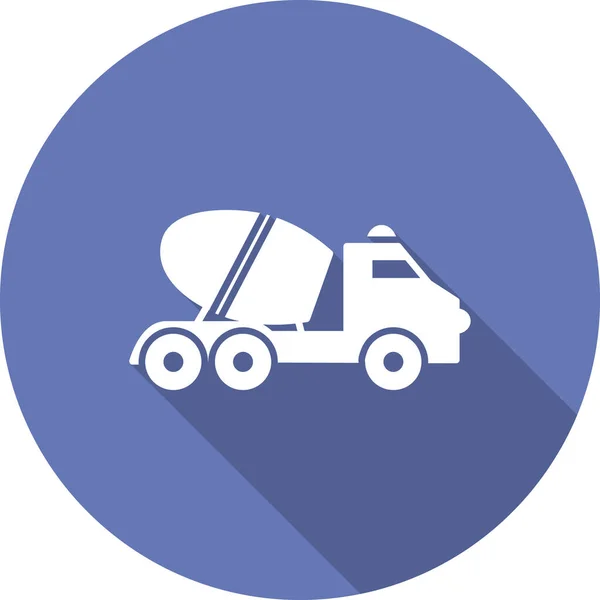 Cement Truck Web Icon Simple Illustration — Archivo Imágenes Vectoriales