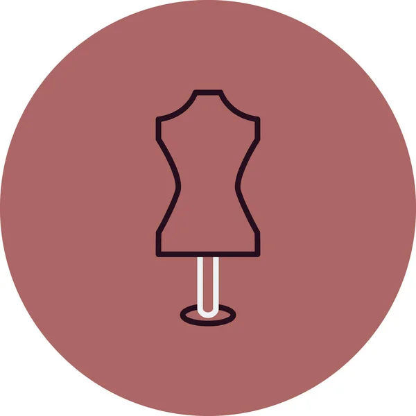 Ikon Manekin Ilustrasi Datar Dari Pakaian Vektor Simbol Untuk Web - Stok Vektor