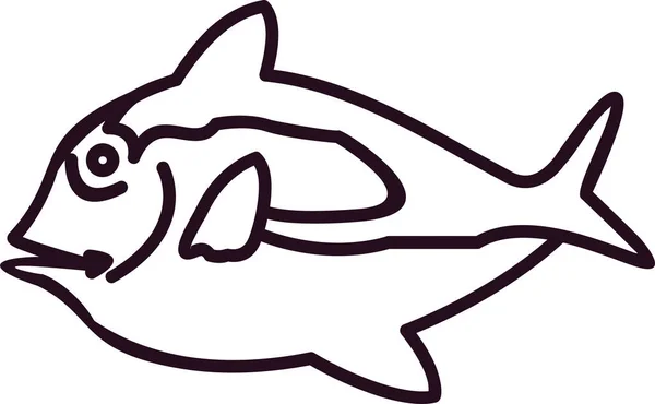 Ikona Blue Tang Fish Vektorová Ilustrace — Stockový vektor