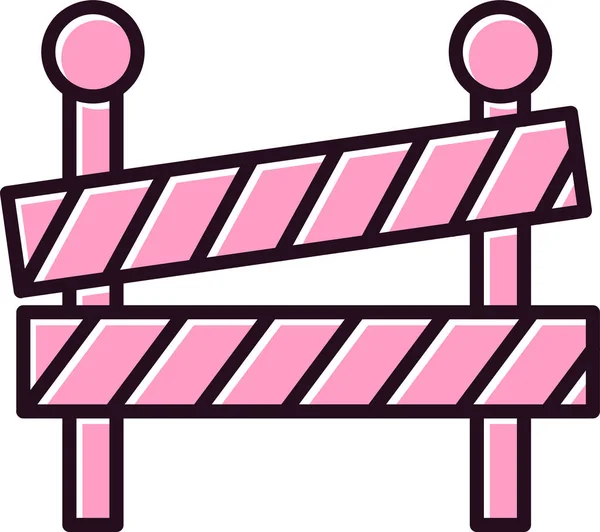 Road Block Web Icon Simple Illustration — Image vectorielle