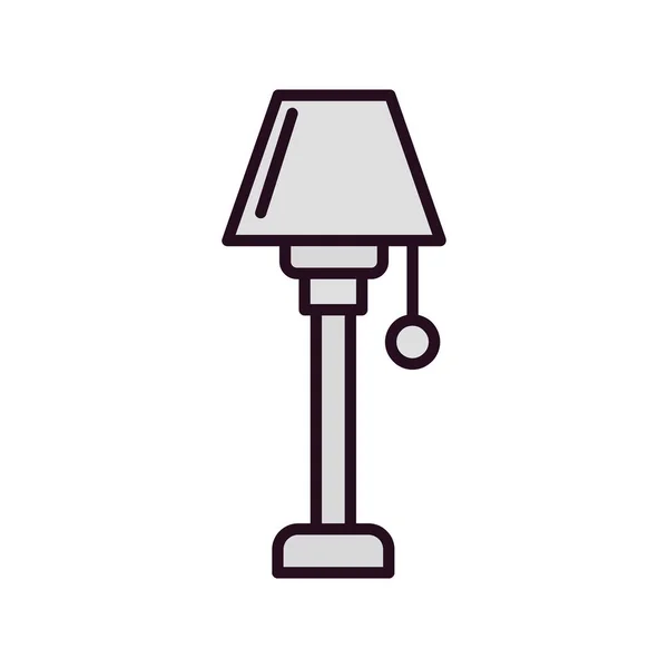 Lámpara Pie Icono Vector Ilustración — Vector de stock