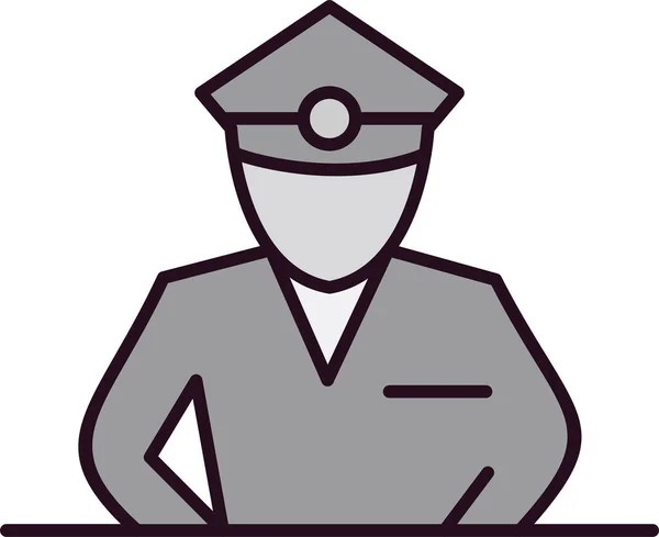 Illustration Vectorielle Icône Policier — Image vectorielle