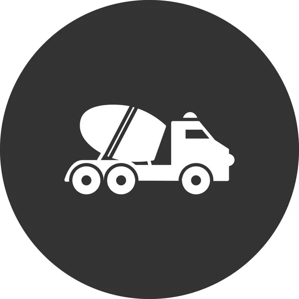 Cement Truck Web Icon Simple Illustration — Stock Vector
