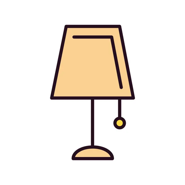 Світлова Лампа Проста Піктограма Плоскої Лінії Символ Векторна Ілюстрація Ізольована — стоковий вектор