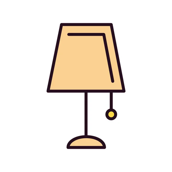 Lampe Lumière Simple Icône Ligne Plate Symbole Illustration Vectorielle Isolée — Image vectorielle