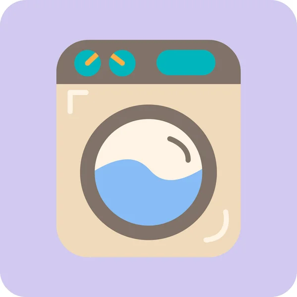 Çamaşır Makinesi Ikon Vektör Çizimi — Stok Vektör