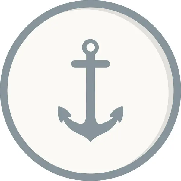 Εικονίδιο Άγκυρας Απλή Απεικόνιση Του Φορέα Ναυτικού Συμβόλου — Διανυσματικό Αρχείο