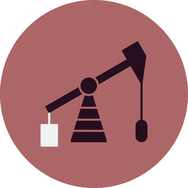 Industry Vector Icon Oil Pump Simple Illustration — ストックベクタ