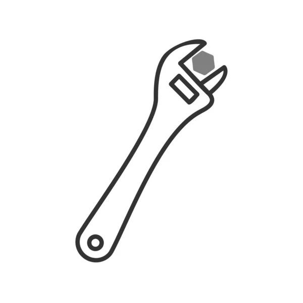 Schraubenschlüssel Web Ikone Einfaches Design — Stockvektor