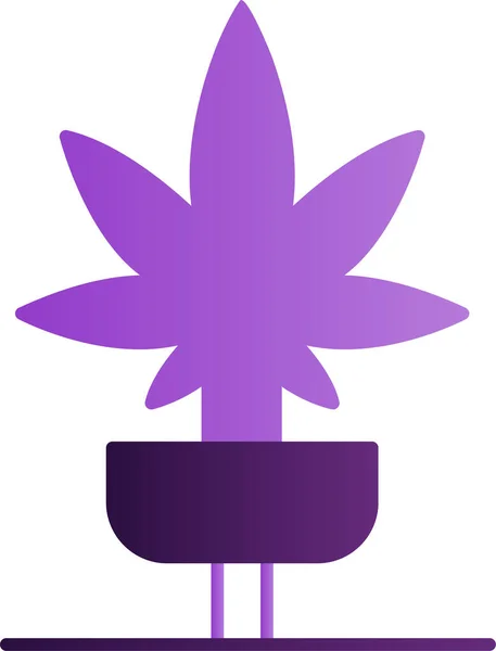 Marijuana Icon Vector Illustration — Stok Vektör