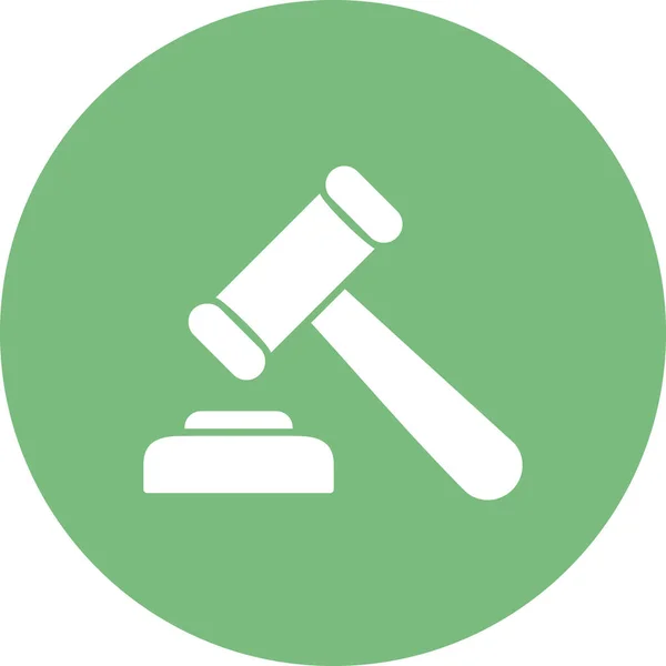 Judge Hammer Web Icon Simple Illustration — Stock vektor