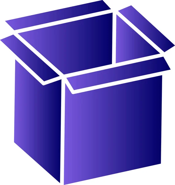 Ikona Lepenkové Krabice Vektorová Ilustrace — Stockový vektor