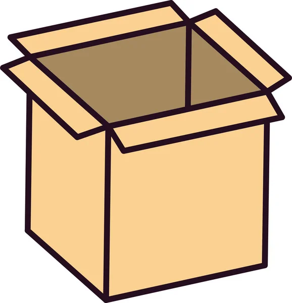 Cardboard Box Icon Vector Illustration — Stock Vector