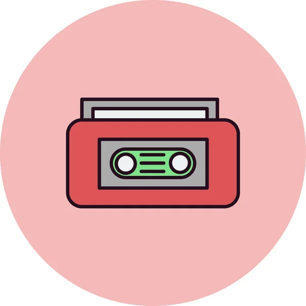 Video Tape Web Icon Simple Illustration — Wektor stockowy