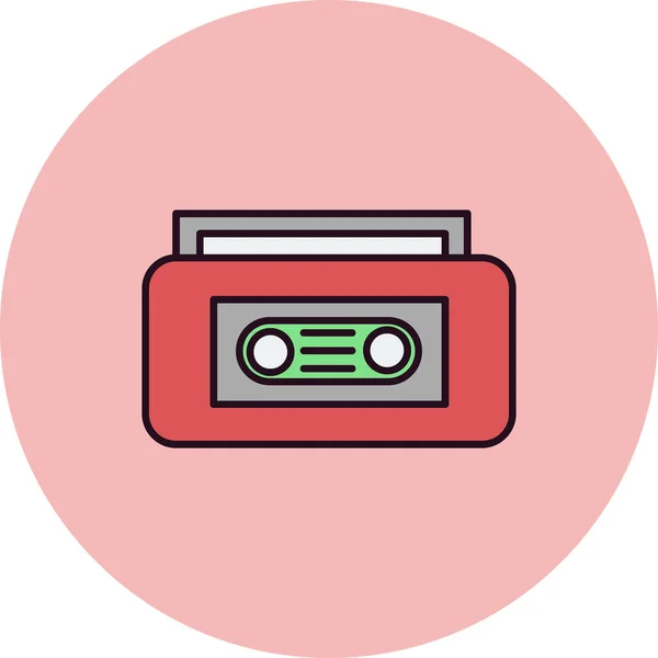 Video Tape Web Icon Simple Illustration — Stock vektor