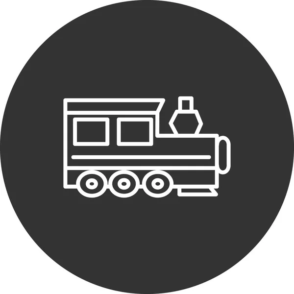 Tren Icono Web Ilustración Simple — Vector de stock