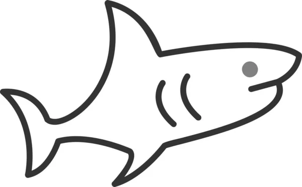 サメだWebアイコンシンプルなデザイン — ストックベクタ