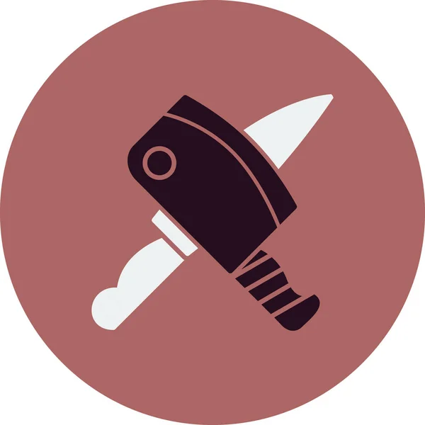 Vector Illustration Cleaver Knives Icon — Stockový vektor