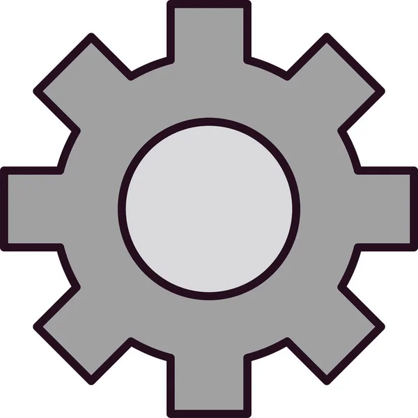 Cogwheel Setting Web Icon Vector Illustration — Archivo Imágenes Vectoriales