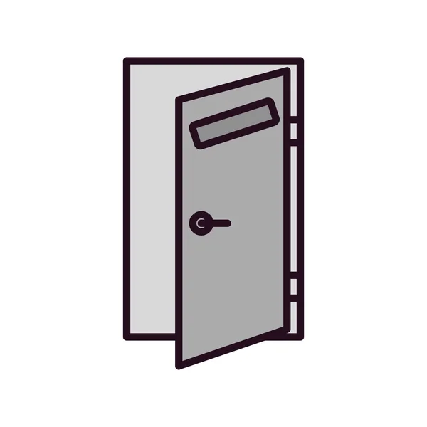 Door Icon Flat Design Illustration Web Mobile Devices — Vetor de Stock