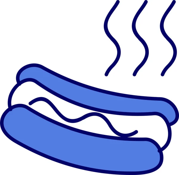 Ikona Hot Dogu Vektorová Ilustrace — Stockový vektor