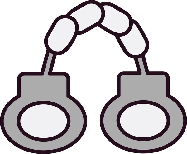 Handcuffs Web Icon Simple Illustration — Stock Vector