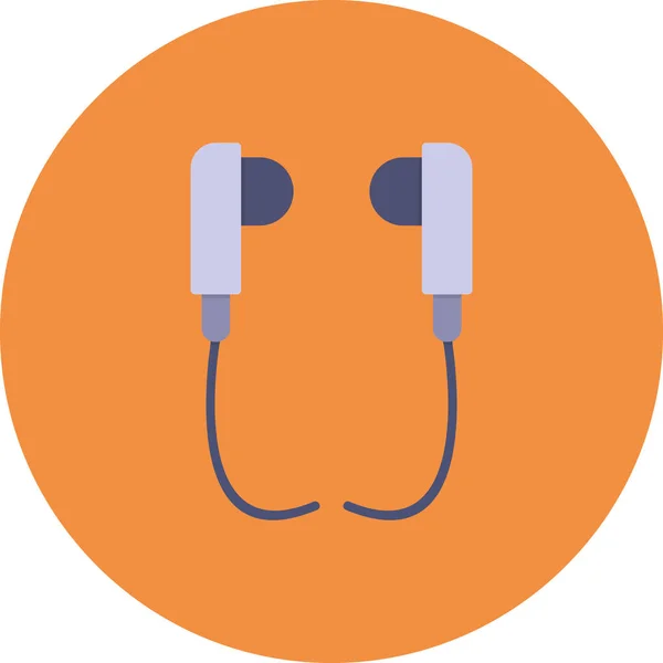 Hands Free Earphones Vector Illustration — Vettoriale Stock