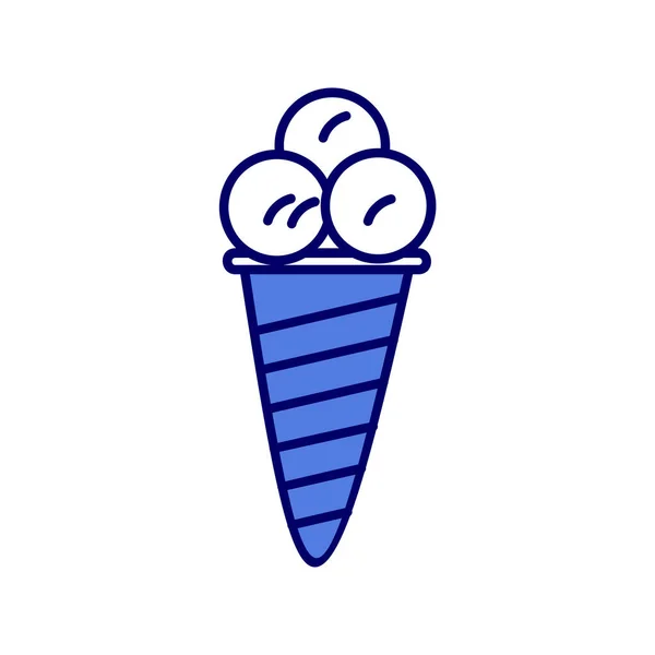 Ice Cream Icon Thin Line Style — 스톡 벡터