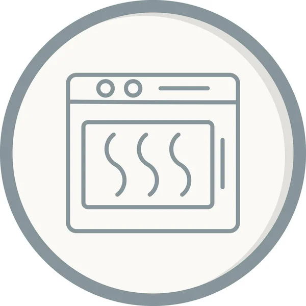 Vector Icon Oven Web Illustration — ストックベクタ