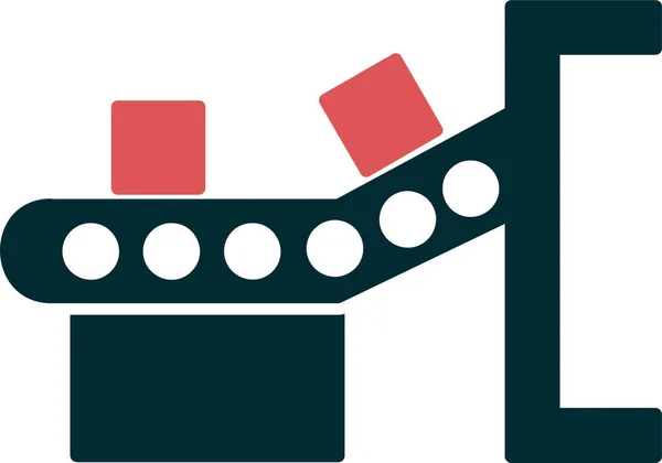 Conveyor Belt Web Icon Simple Illustration — Vettoriale Stock