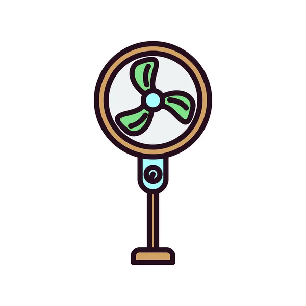 Icono Del Ventilador Vector Ilustración — Vector de stock