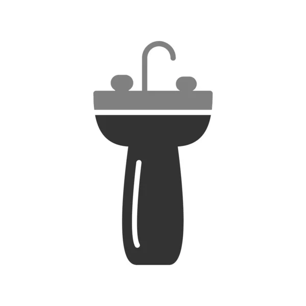 Sink Icon Vector Isolated Contour Element Illustration — Vetor de Stock