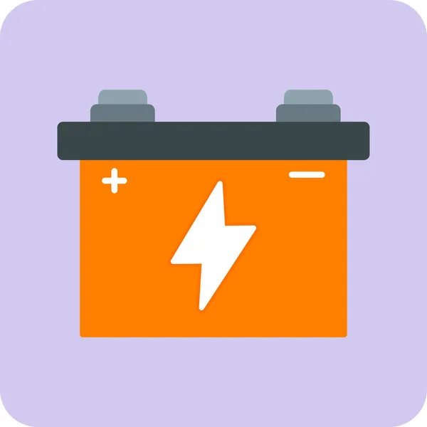 Auto Batterij Web Icoon Eenvoudige Illustratie — Stockvector