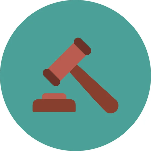 Judge Hammer Web Icon Simple Illustration — Wektor stockowy