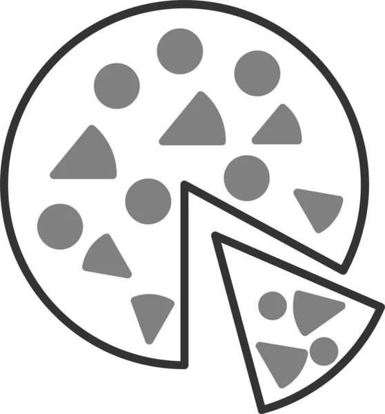 Pizza Ikon Vektor Illusztráció — Stock Vector