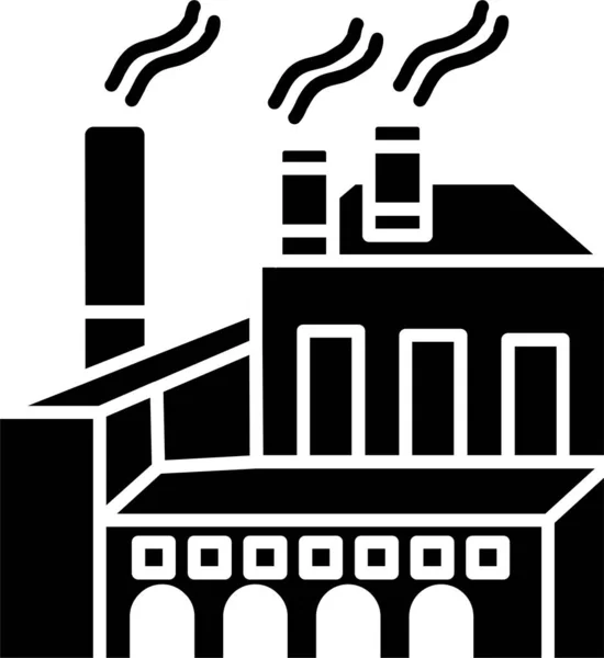 Fabrik Web Symbol Einfache Illustration — Stockvektor