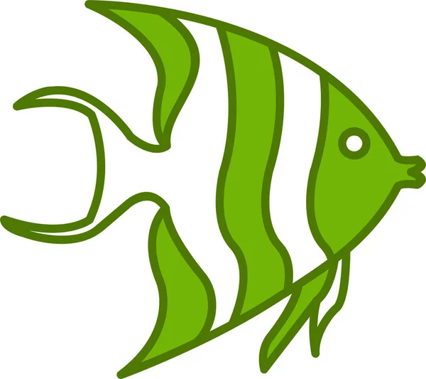 Angel Fish Ícone Vetor Ilustração — Vetor de Stock